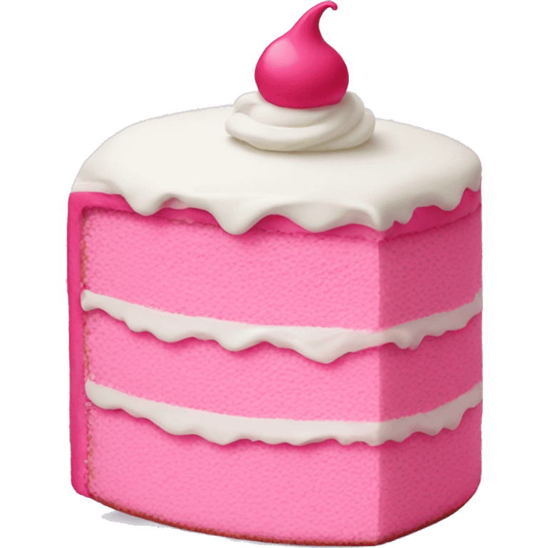 Pink cake with white cream emoji