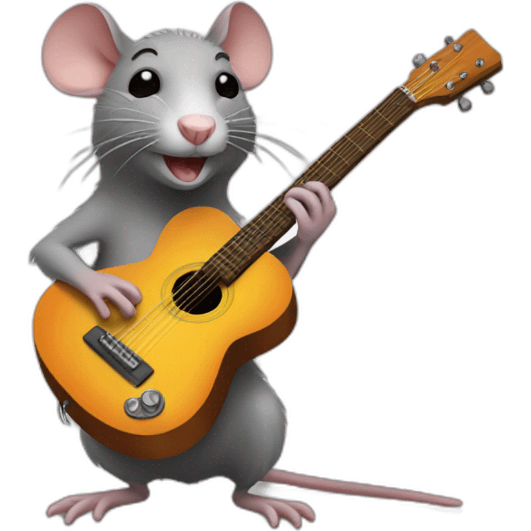 sick rat playing guitar emoji