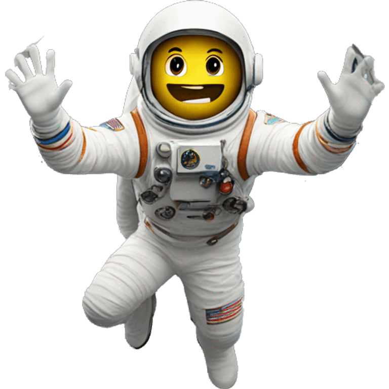 hippie astronaut comin out of space hole emoji