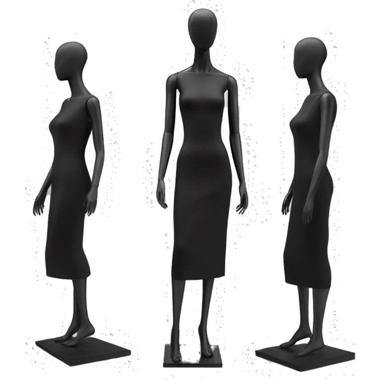 Realistic isolated black full length mannequin. emoji