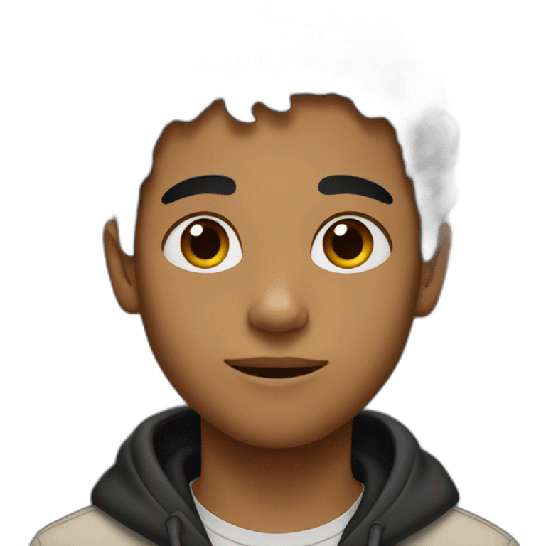 half brown boy with black hair emoji