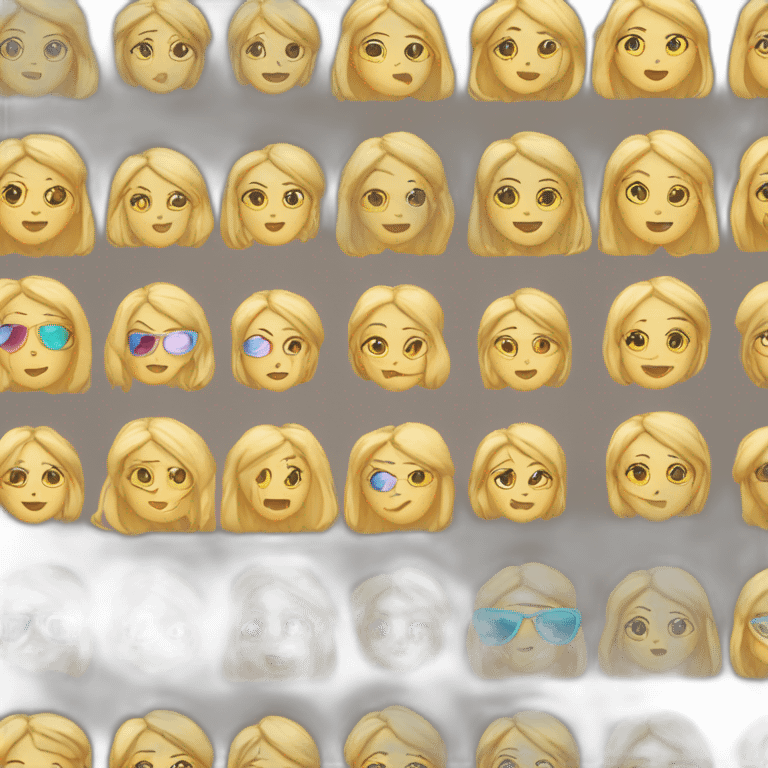 Mujer rubia de 50 años en bikini emoji