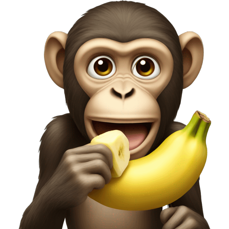 Monkey eating banana  emoji