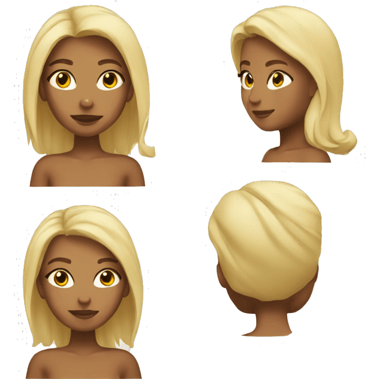 woman with tan skin and blonde hair emoji