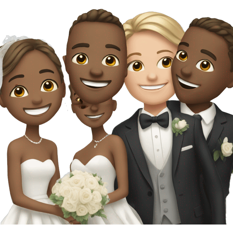 wedding smiles with boys emoji