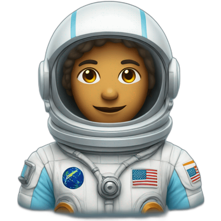 Astronaut with light blue details emoji