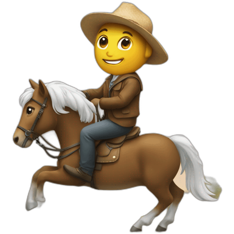 Un chat sur un cheval emoji