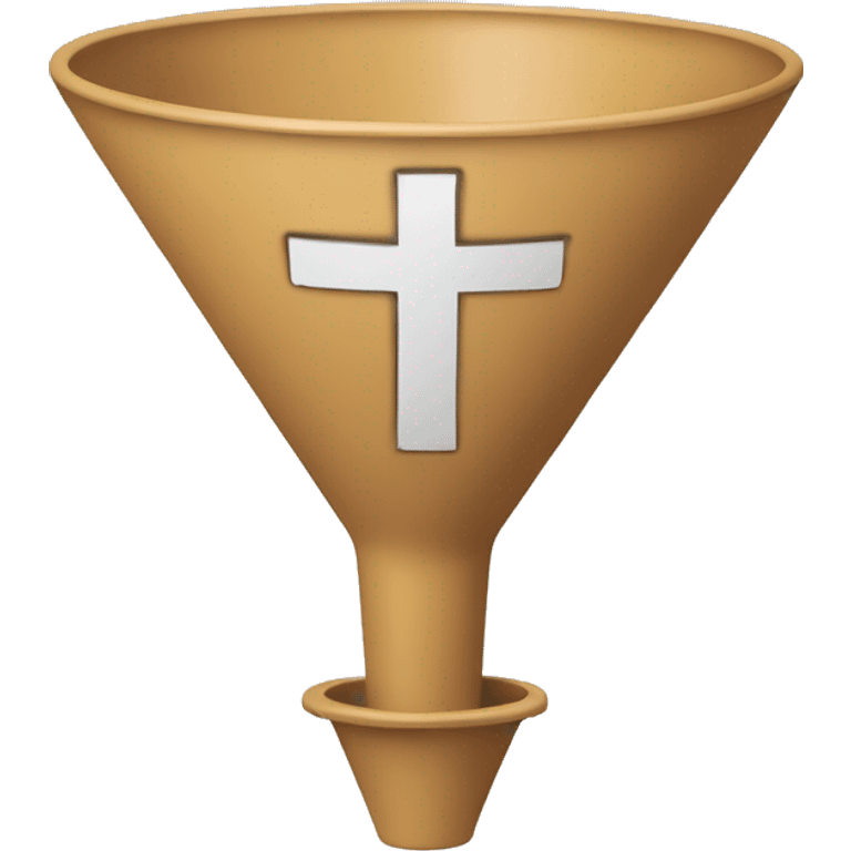 a funnel with a cross sign over it emoji