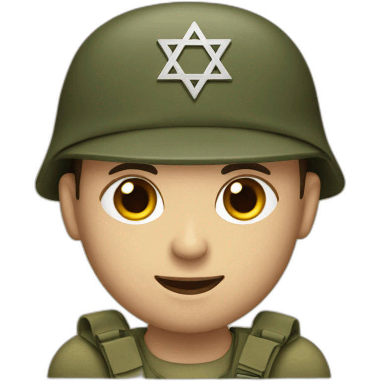 A Jewish soldier with an IDF uniform and a cap emoji