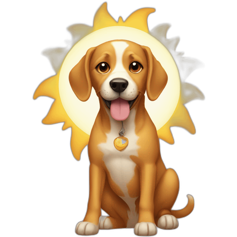 Dog sun emoji