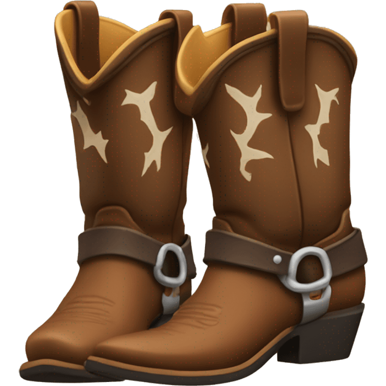 cowboy boots with spurs emoji