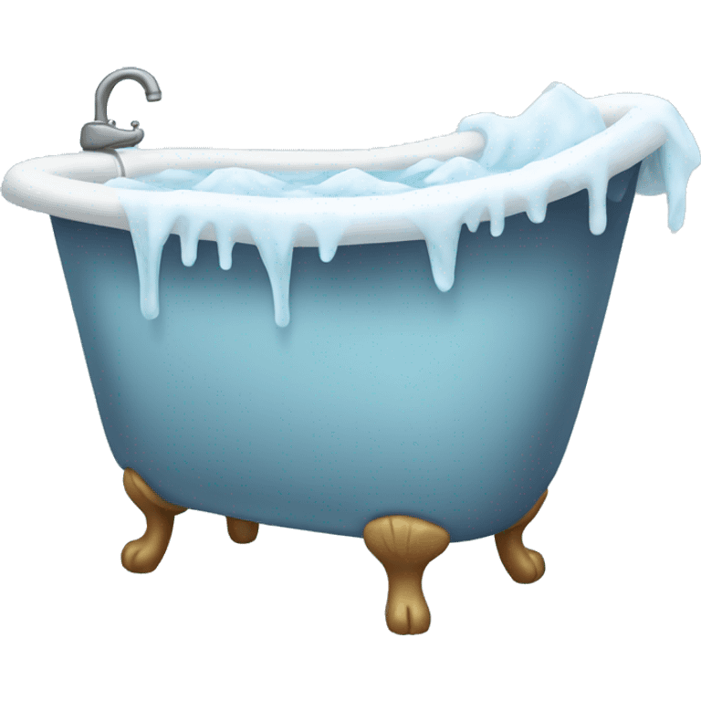 bath with ice   emoji