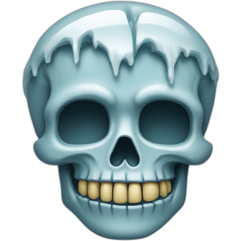 Tête de mort avec des dents ice emoji