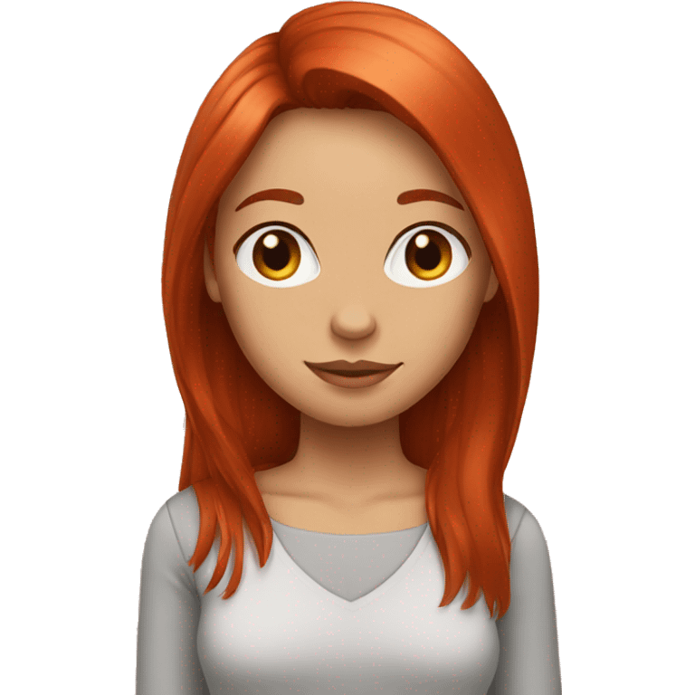 YOUNG LADY, LARGE RED HAIR, STRAIGHT HAIR emoji