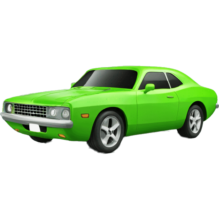 cool car green 3d emoji