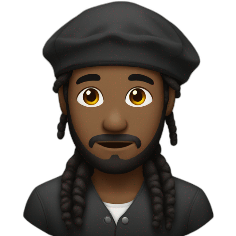 A black man with dread locks wearing a kippa emoji