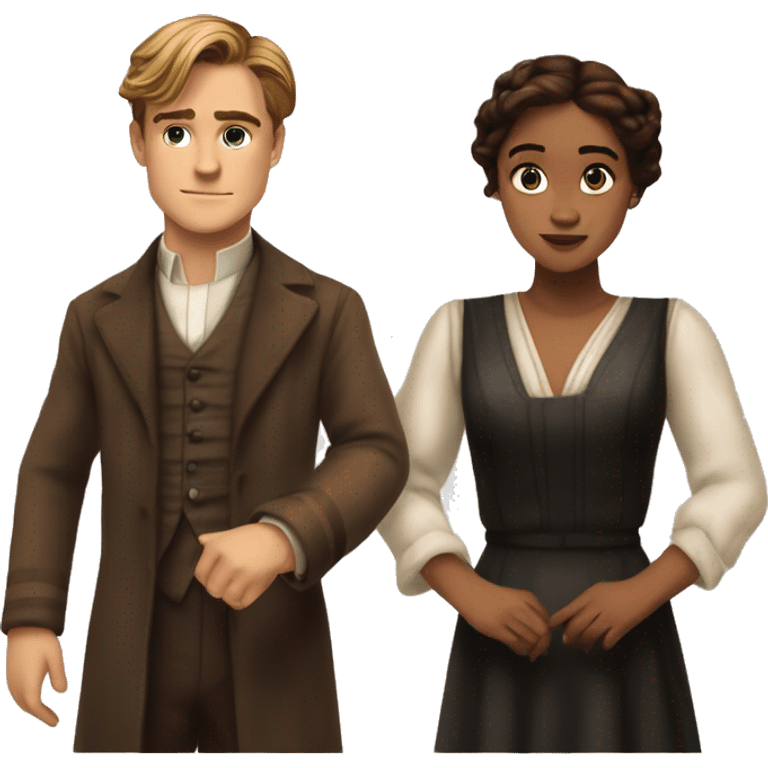 jack dawson and rose from titanic with t pose emoji