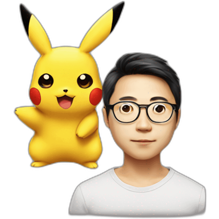 jianbin with glasses as pikachu emoji