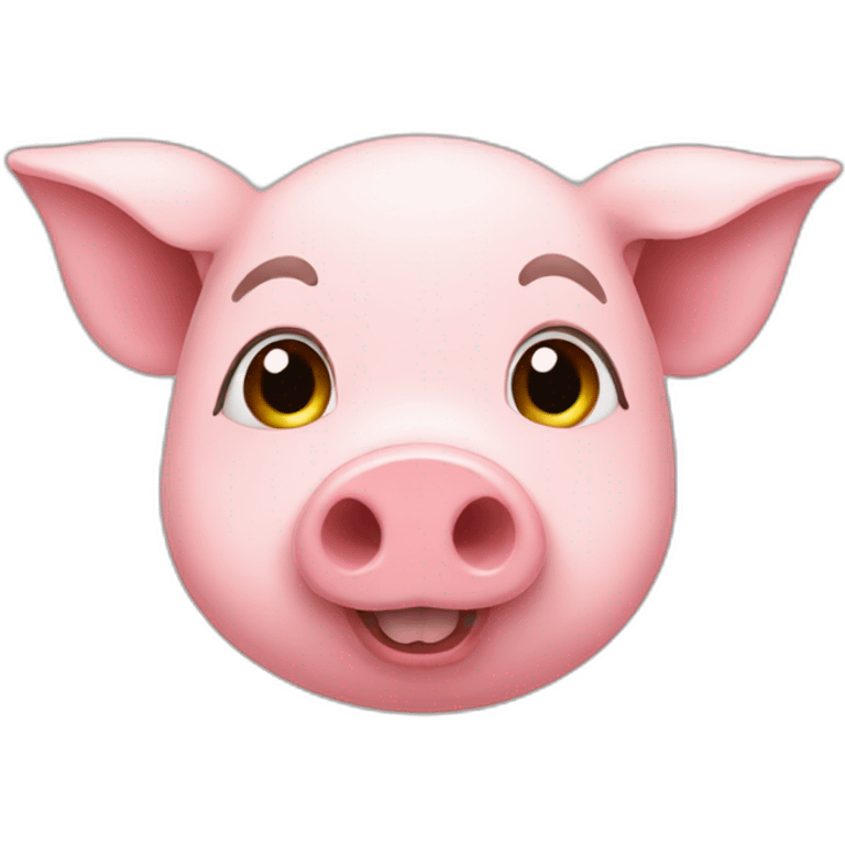 Pig make up emoji