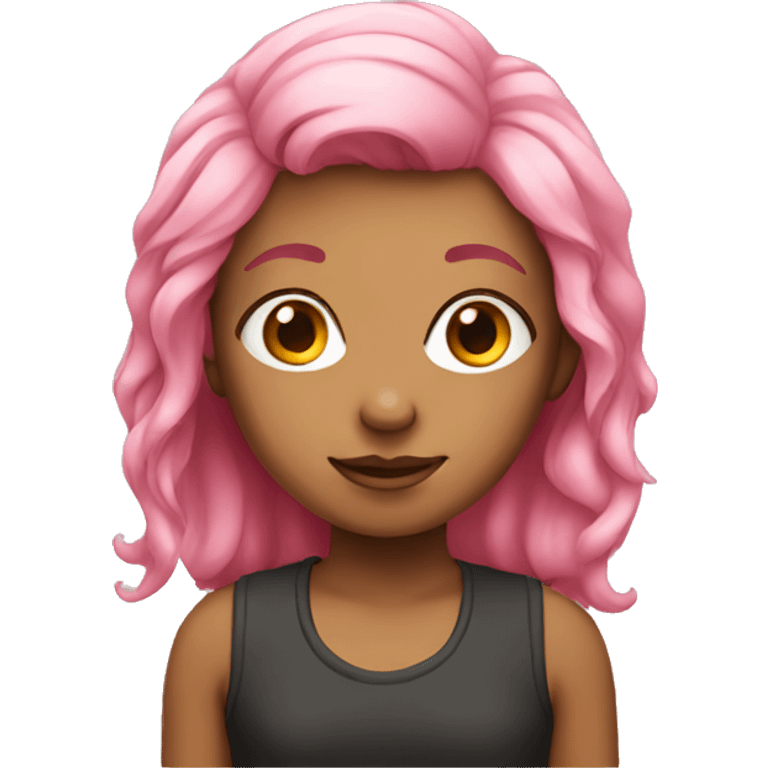 Girl with pink hair emoji