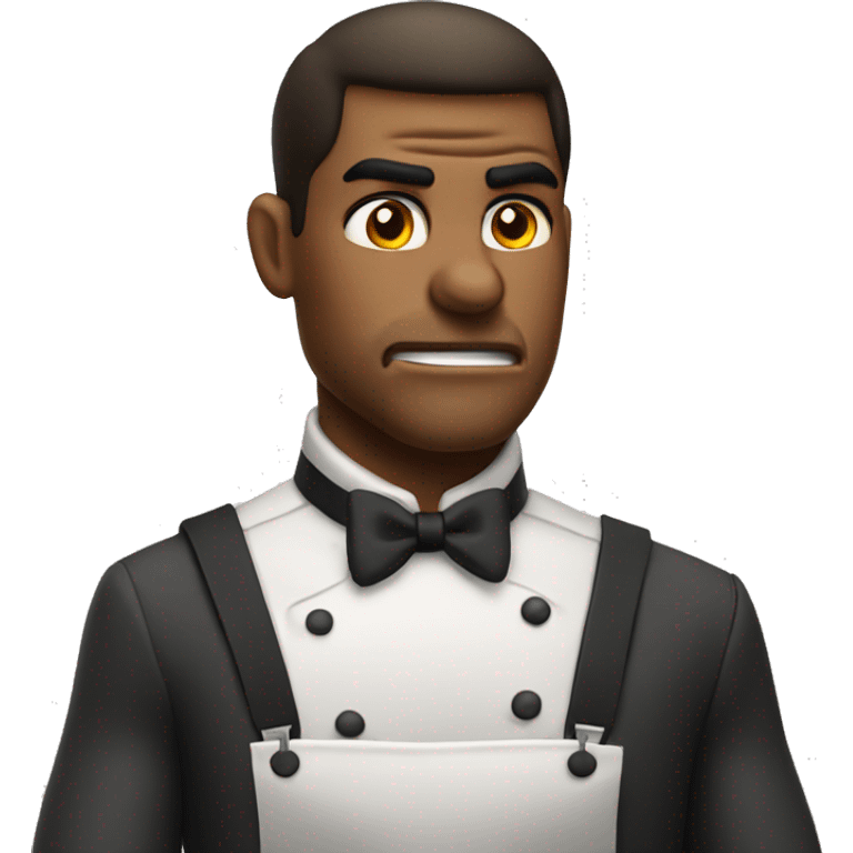 Super angry waiter because he’s not getting paid right emoji