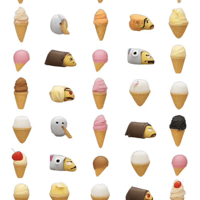 Naruto eating a ice cream emoji