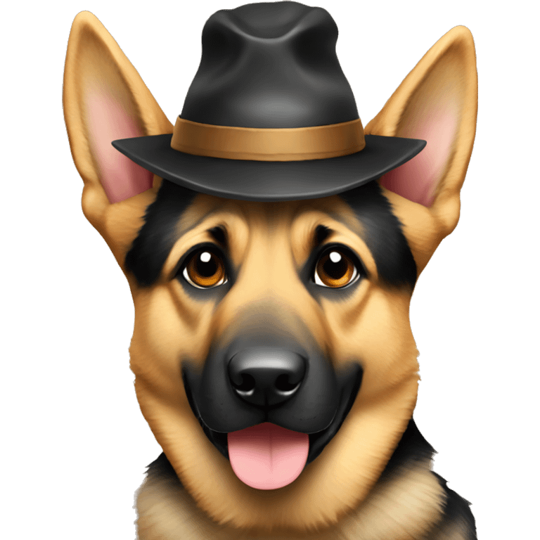 German Shepard with hat emoji