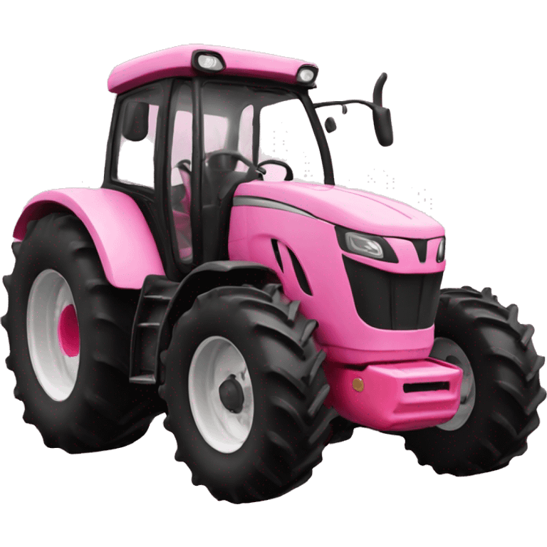 Pink tractor  emoji