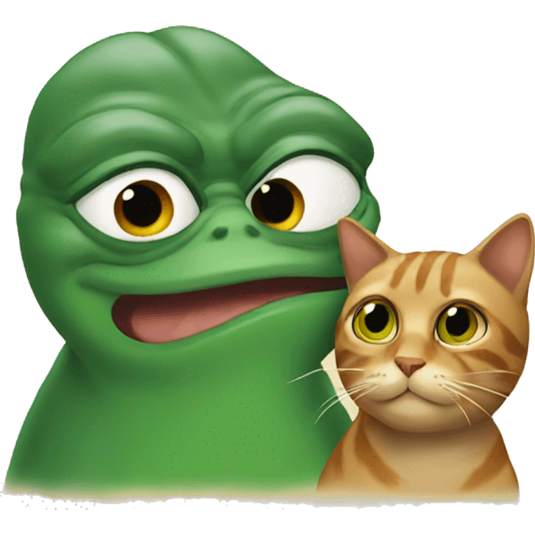 Pepe with cat emoji