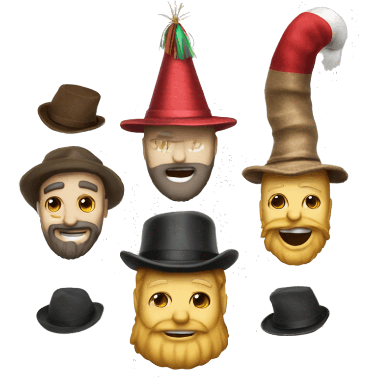 replace party hat with strachan hat. add beard emoji