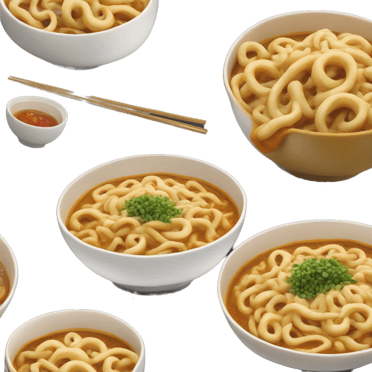 a curry udon without chopsticks emoji