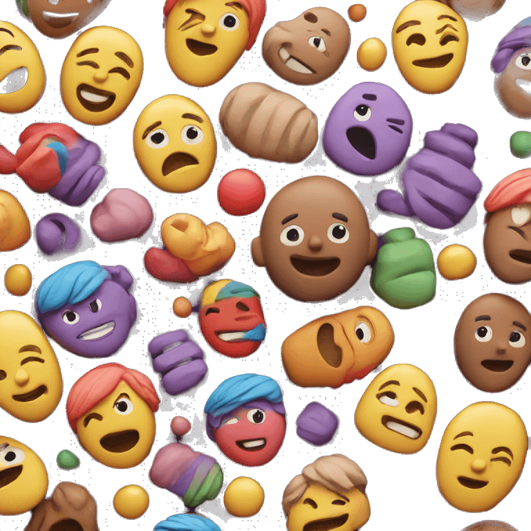 colorful modeling clay  emoji