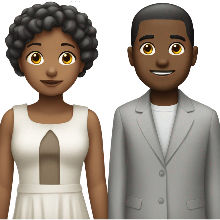 Haz un niño negro y una niña blanca emoji