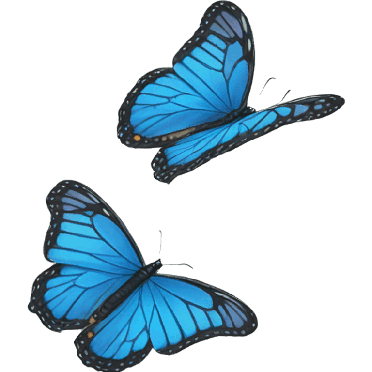 Blue monarch butterfly  emoji