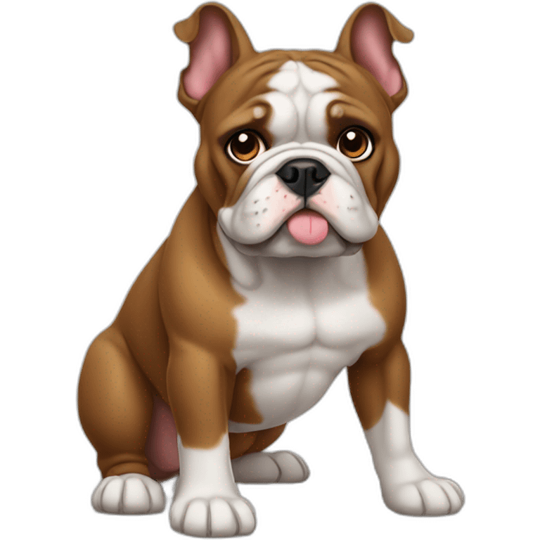 Brown colored France-BullDog emoji