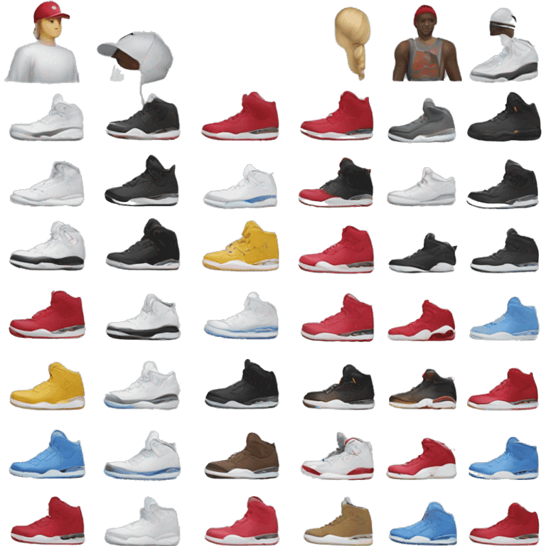 jordan shoes, clothes and headphons emoji