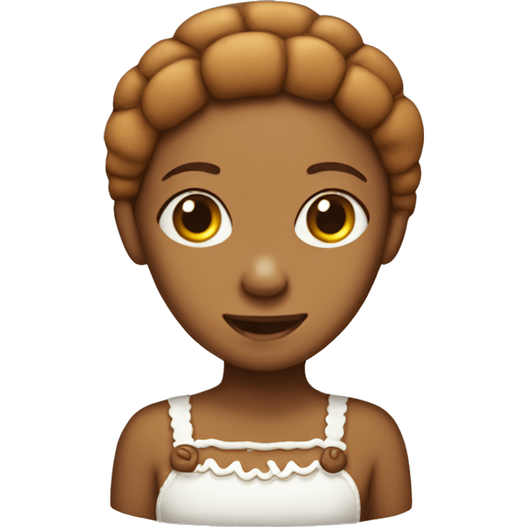 Cute girl gingerbread cookie  emoji