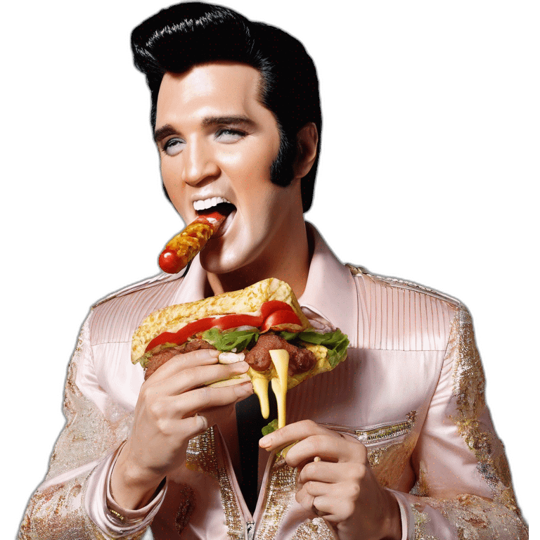 elvis presley eating a kebab emoji