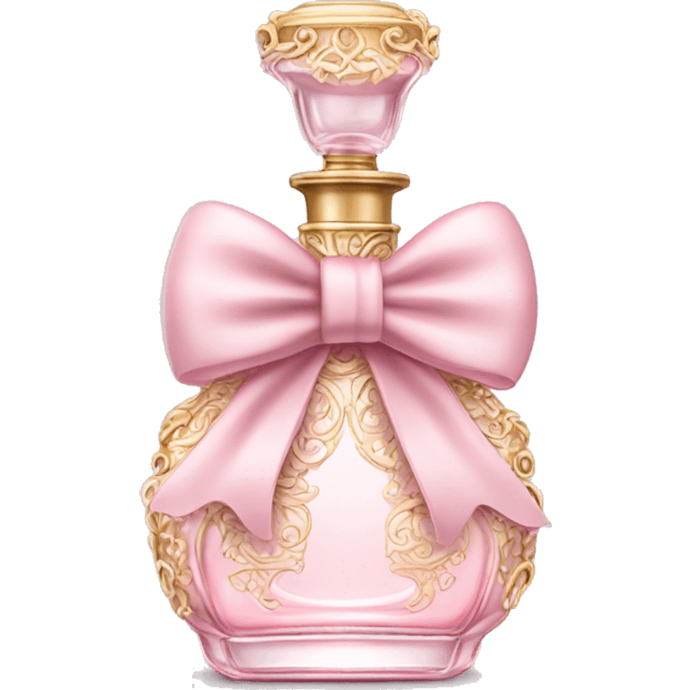 Light pale pink bow ornate perfume bottle emoji