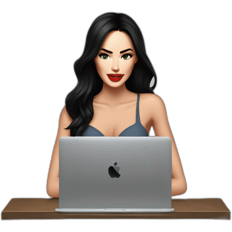 megan-fox-with-a-macbook emoji