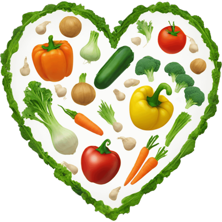 heart from vegetables  emoji