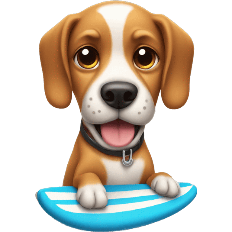 dog on surfboard emoji