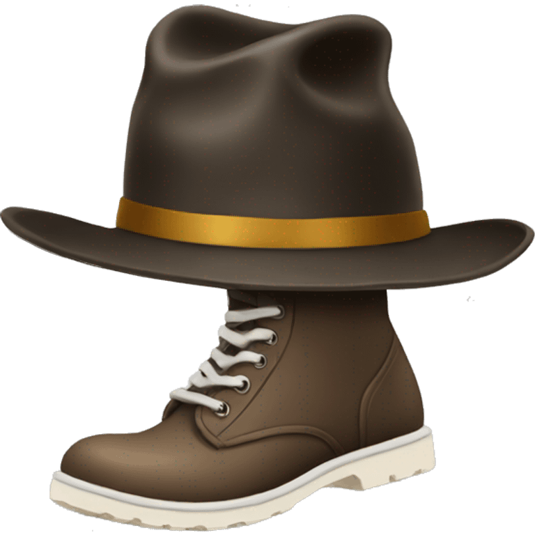 Foot with hat emoji