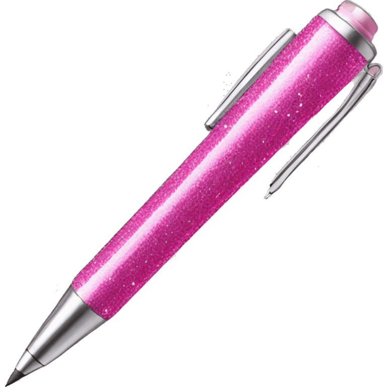 pink glitter pen emoji