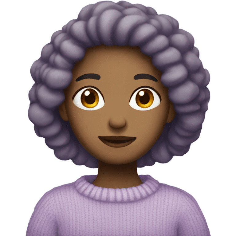 Cozy light purple sweater  emoji