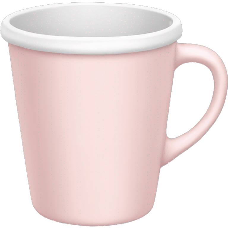 Pale pink empty ceramic coffee cup emoji