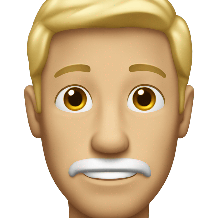 a widower man, blond no mustache emoji