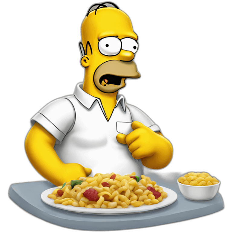 Homer Simpson qui mange emoji