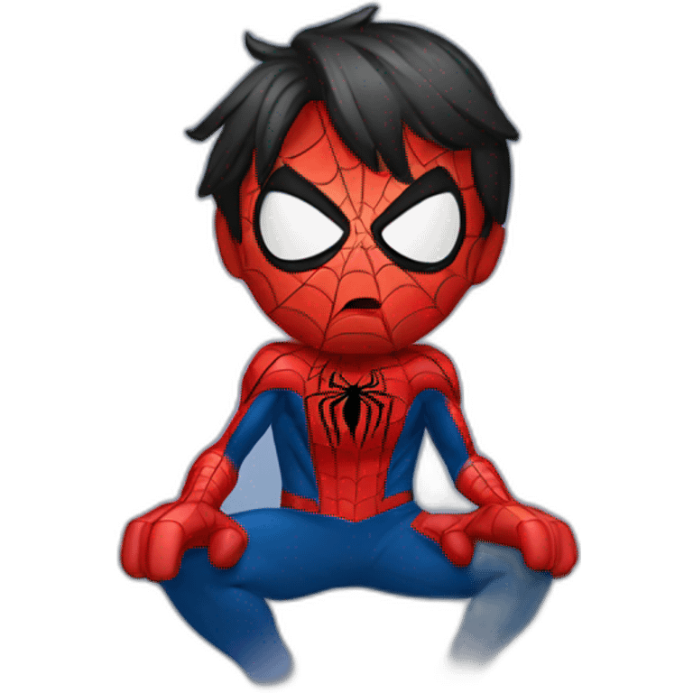 Spider man crying  emoji