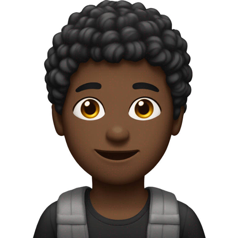 Black boy with mullet Hair and a saying “soy maxi y soy black” emoji